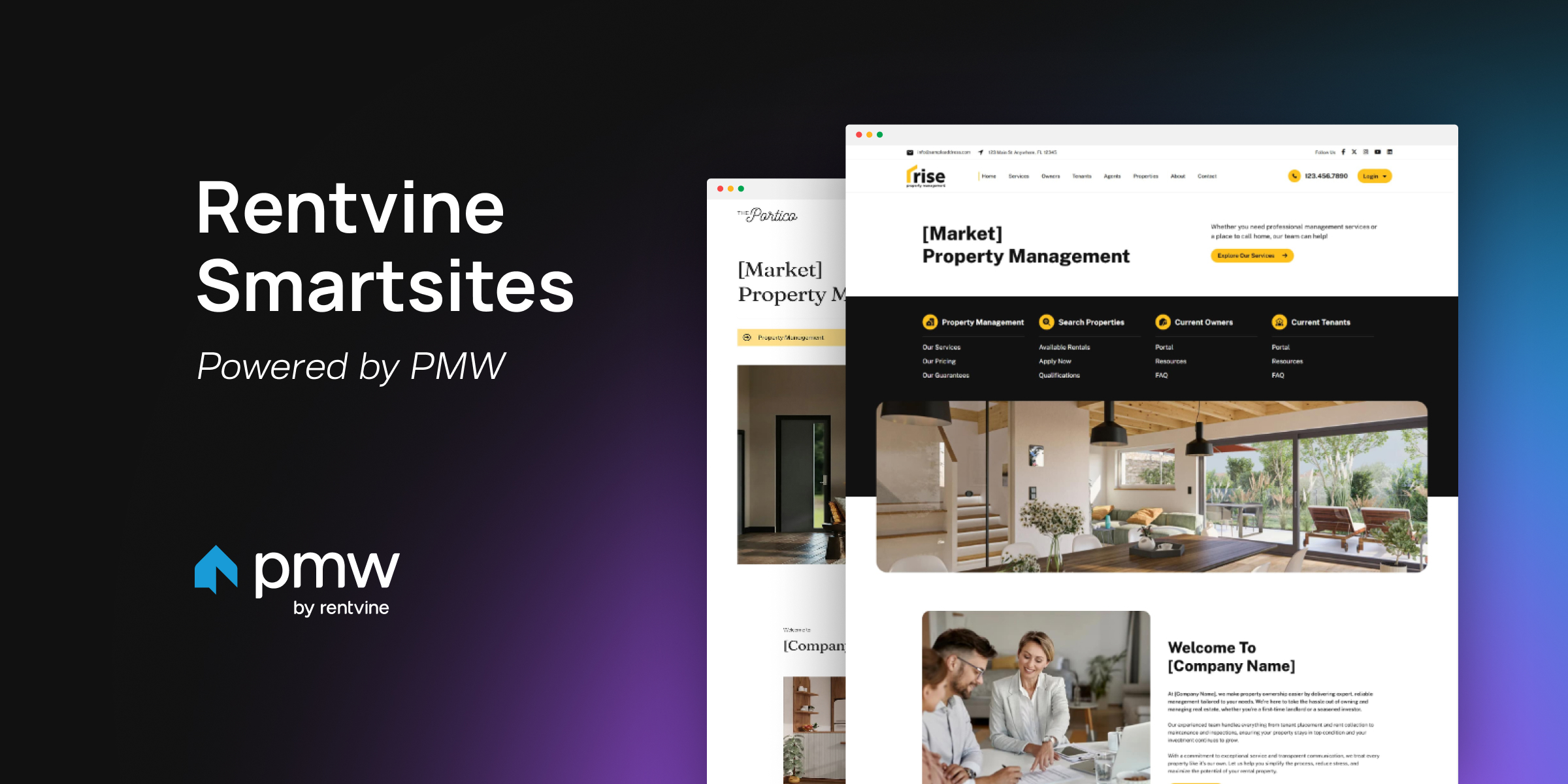 Rentvine Smartsites Powered by PMW